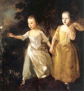 The Painter-s Daughters chasing a Butterfly Thomas Gainsborough
